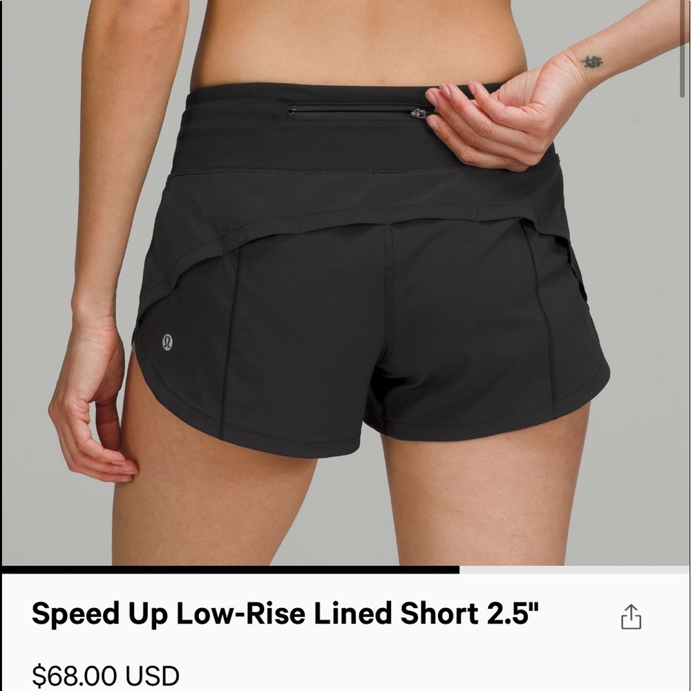 Lululemon Speed Up Low-Rise Lined Short 2.5"